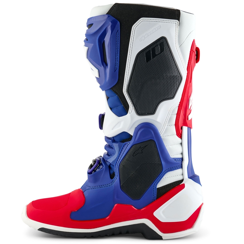 Motorradstiefel Alpinestars Tech 10 Limited Edition FORTITUDE Weiß-Blau-Rot