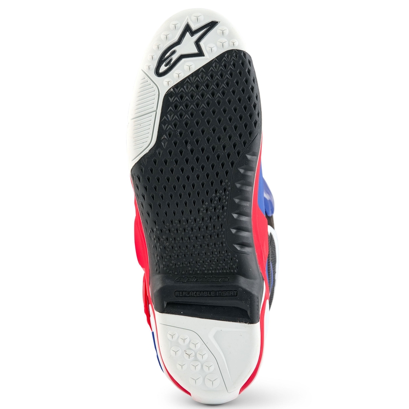 Motorradstiefel Alpinestars Tech 10 Limited Edition FORTITUDE Weiß-Blau-Rot