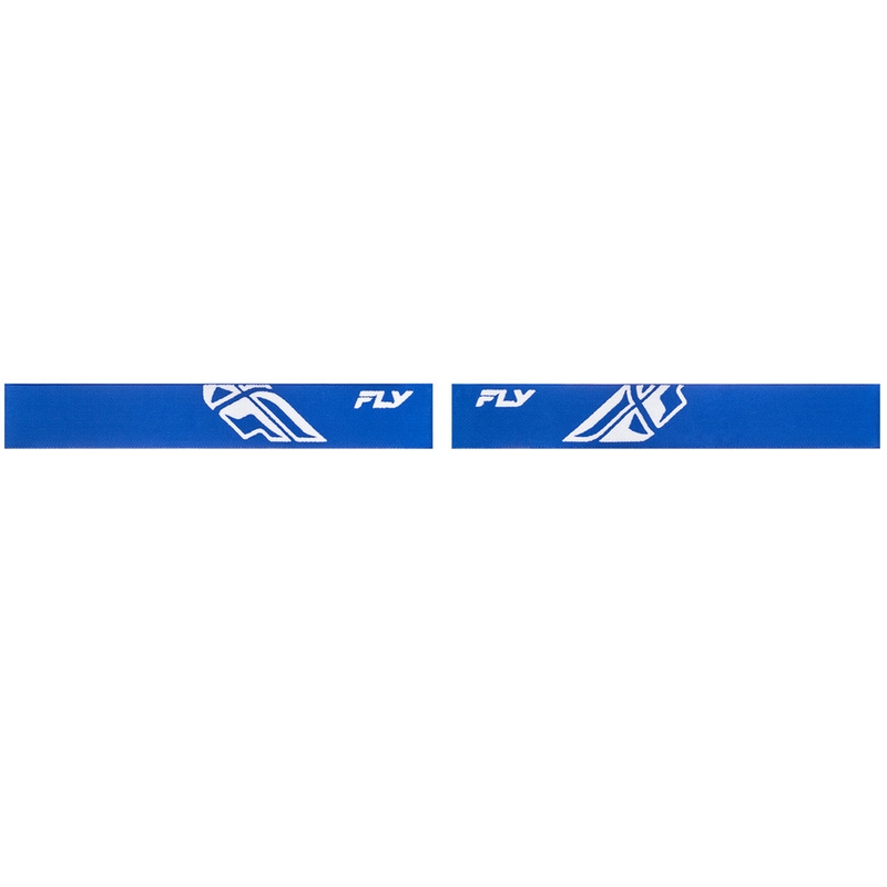 FLY Racing Focus Kinder Motocrossbrille blau-weiß mit klarem Plexiglas