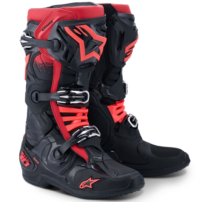 Alpinestars Tech 10 Motorradstiefel schwarz-rot