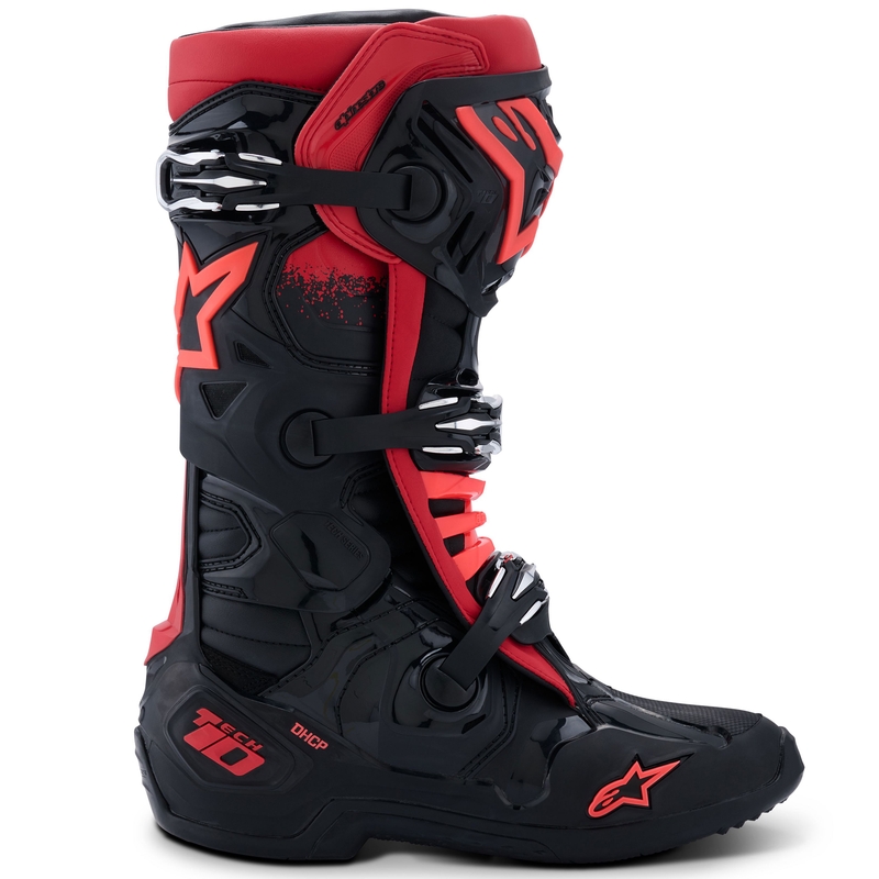 Alpinestars Tech 10 Motorradstiefel schwarz-rot