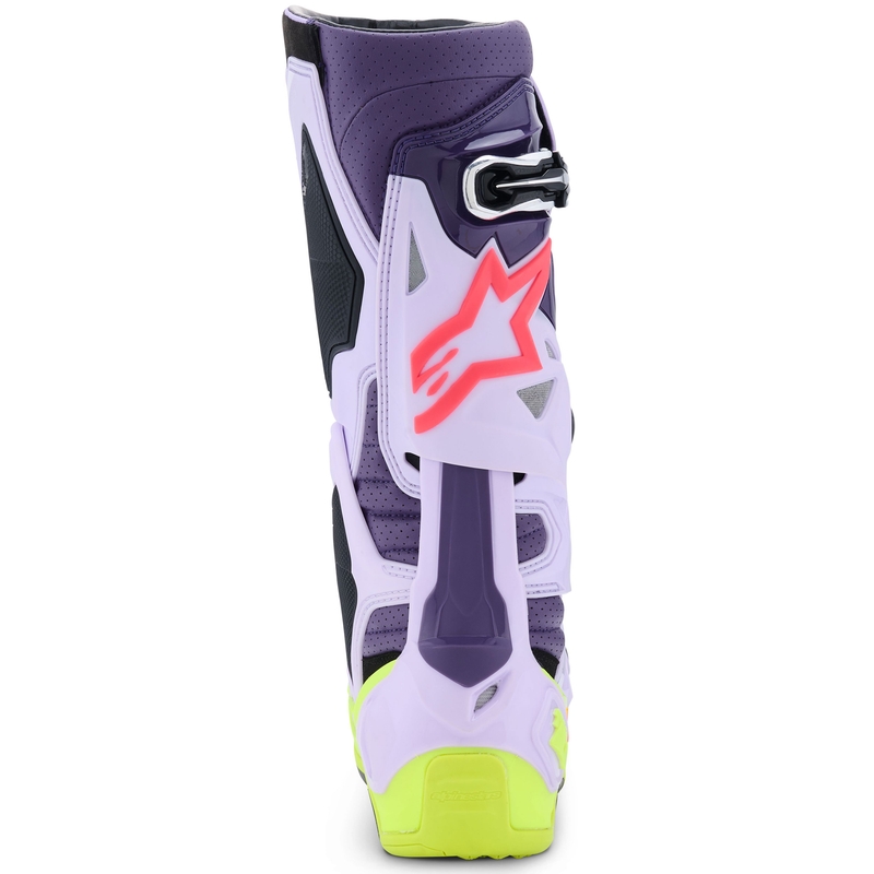 Motorradstiefel Alpinestars Tech 10 Supervented Lila-Fluo Gelb-Pink