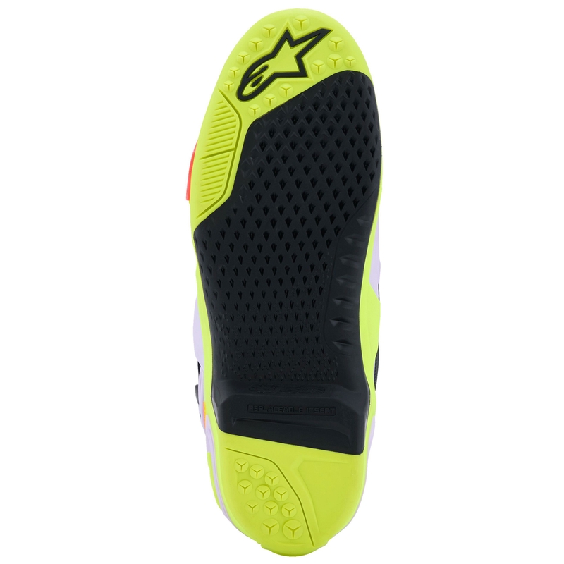 Motorradstiefel Alpinestars Tech 10 Supervented Lila-Fluo Gelb-Pink