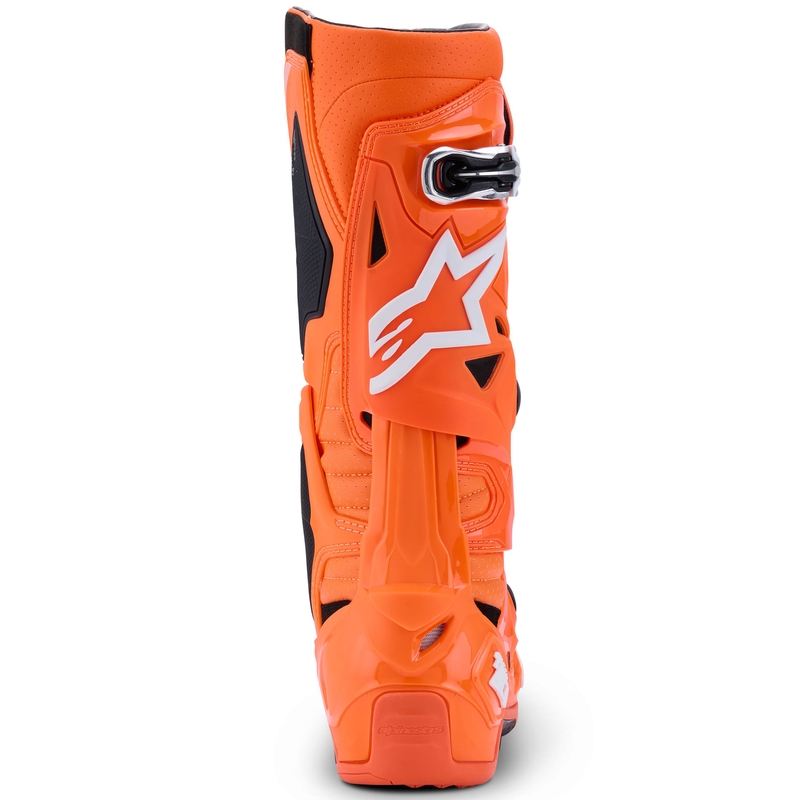 Alpinestars Tech 10 Supervented Motorradstiefel fluo orange-schwarz-weiß