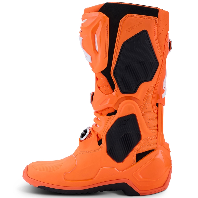 Alpinestars Tech 10 Supervented Motorradstiefel fluo orange-schwarz-weiß