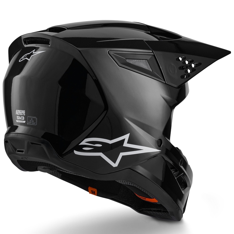 Alpinestars S-M3 Solid Motocrosshelm schwarz