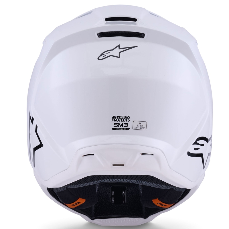 Alpinestars S-M3 Solid Motocrosshelm weiß