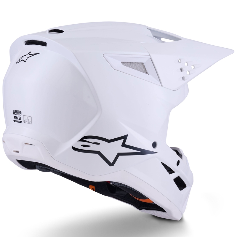 Alpinestars S-M3 Solid Motocrosshelm weiß