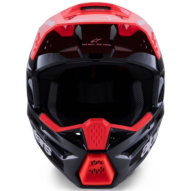 Alpinestars S-M3 Radium Motocrosshelm schwarz-fluo rot-weiß