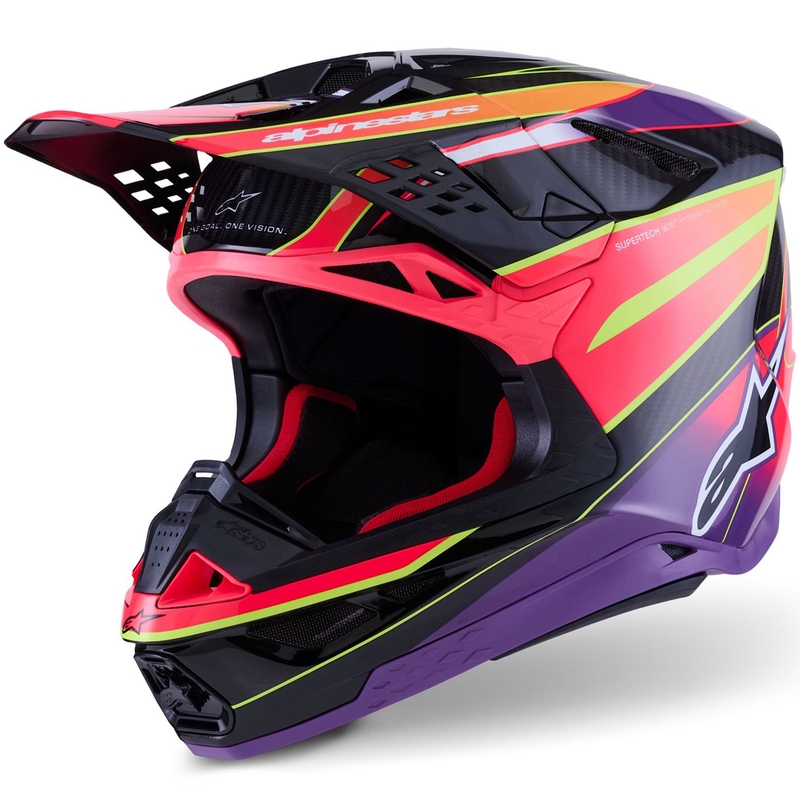 Crosshelm Alpinestars Supertech S-M10 Era Pink-Lila-Neongelb