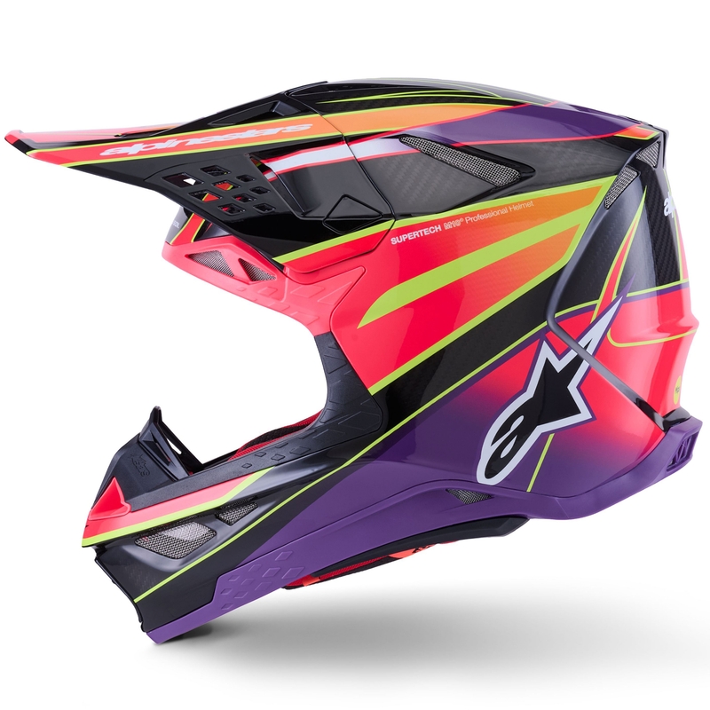 Crosshelm Alpinestars Supertech S-M10 Era Pink-Lila-Neongelb