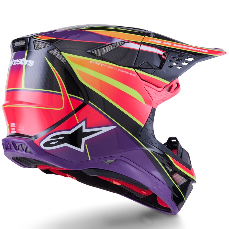Crosshelm Alpinestars Supertech S-M10 Era Pink-Lila-Neongelb