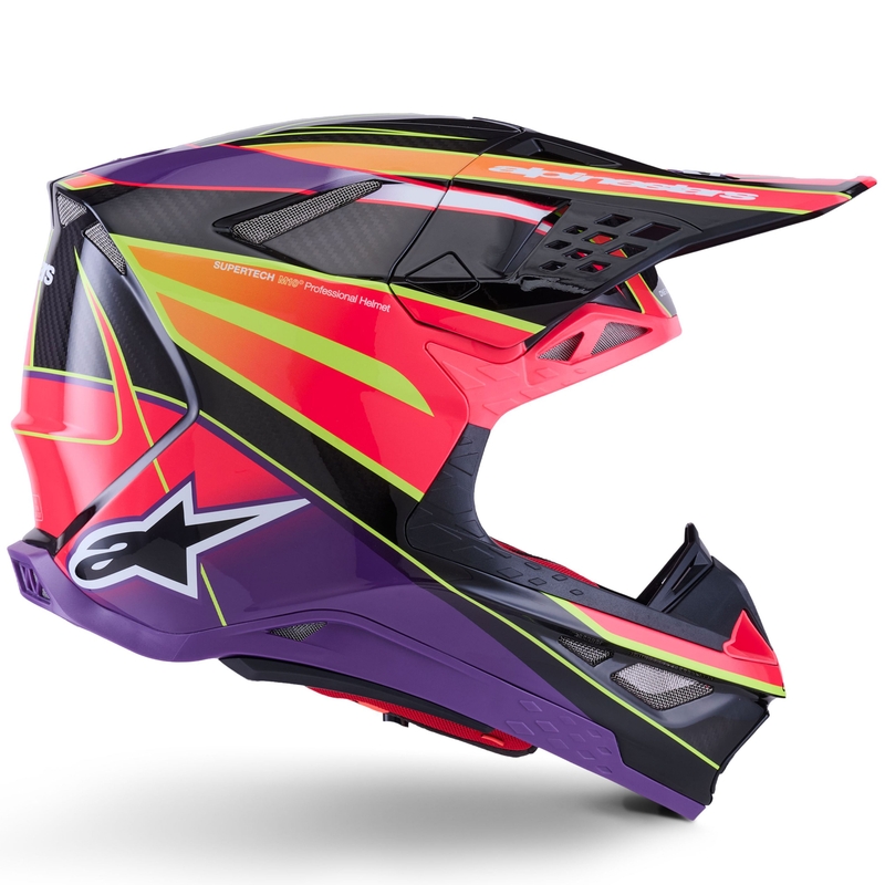 Crosshelm Alpinestars Supertech S-M10 Era Pink-Lila-Neongelb