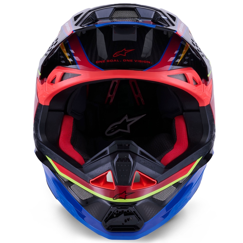 Alpinestars Supertech S-M10 Era Motocrosshelm blau-rot-fluogelb