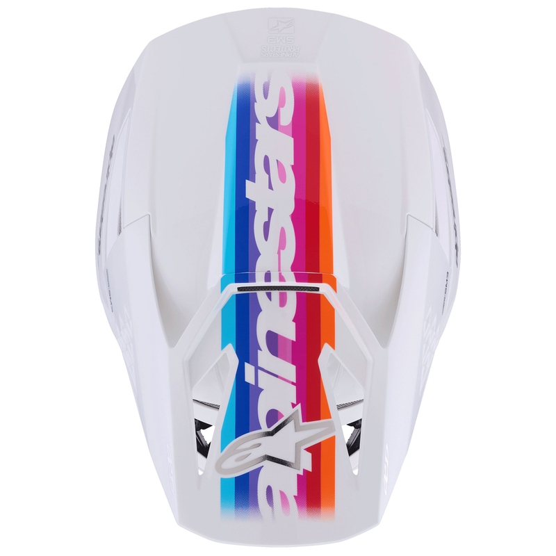 Alpinestars S-M3 Force Motocrosshelm weiß-gelb-pink-lila