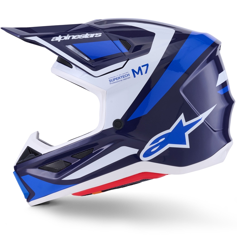 Alpinestars SM7 Rise Motocrosshelm blau-weiß