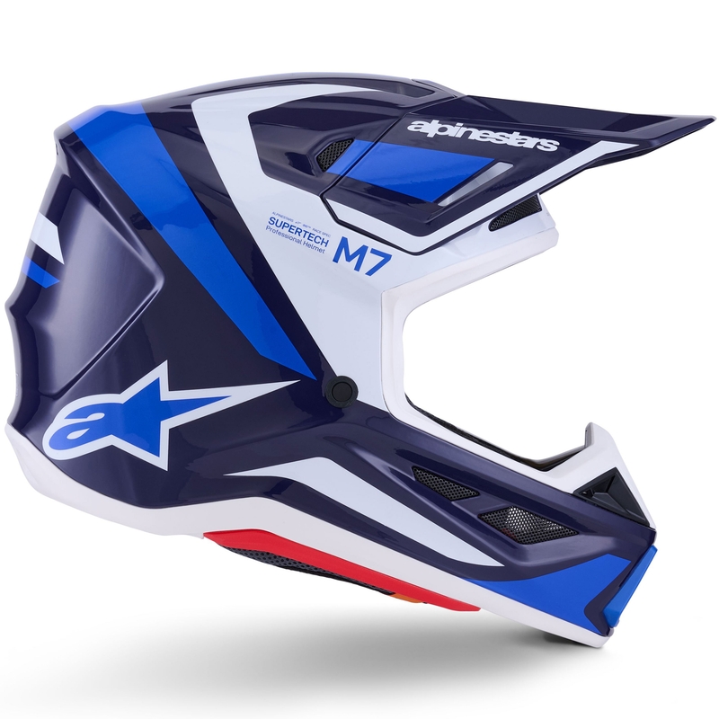 Alpinestars SM7 Rise Motocrosshelm blau-weiß