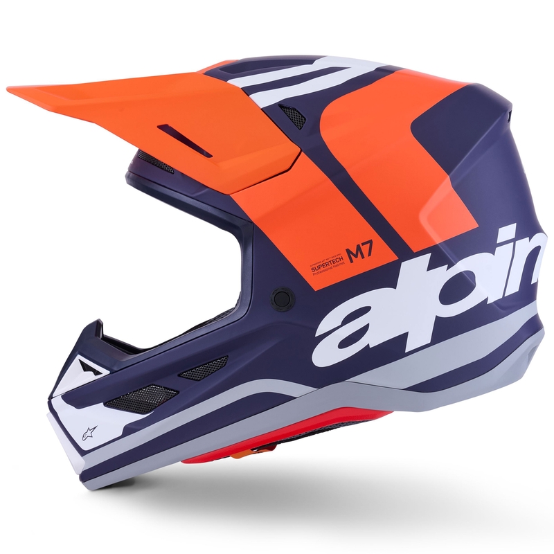 Alpinestars SM7 Core Motocrosshelm matt orange-blau-weiß