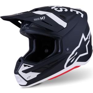 Alpinestars SM7 Dasher Motocrosshelm matt schwarz-weiß