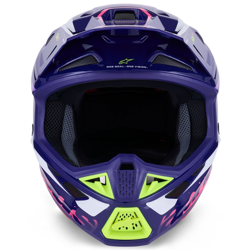 Alpinestars SM7 Deed Motocrosshelm lila-pink-weiß-fluogelb