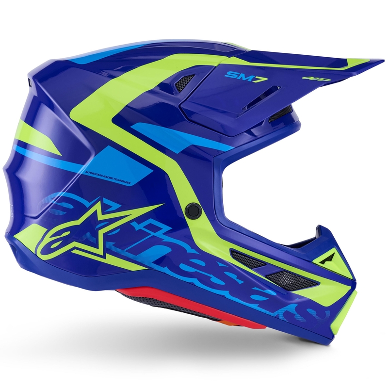 Alpinestars SM7 Deed Motocrosshelm blau-fluo gelb