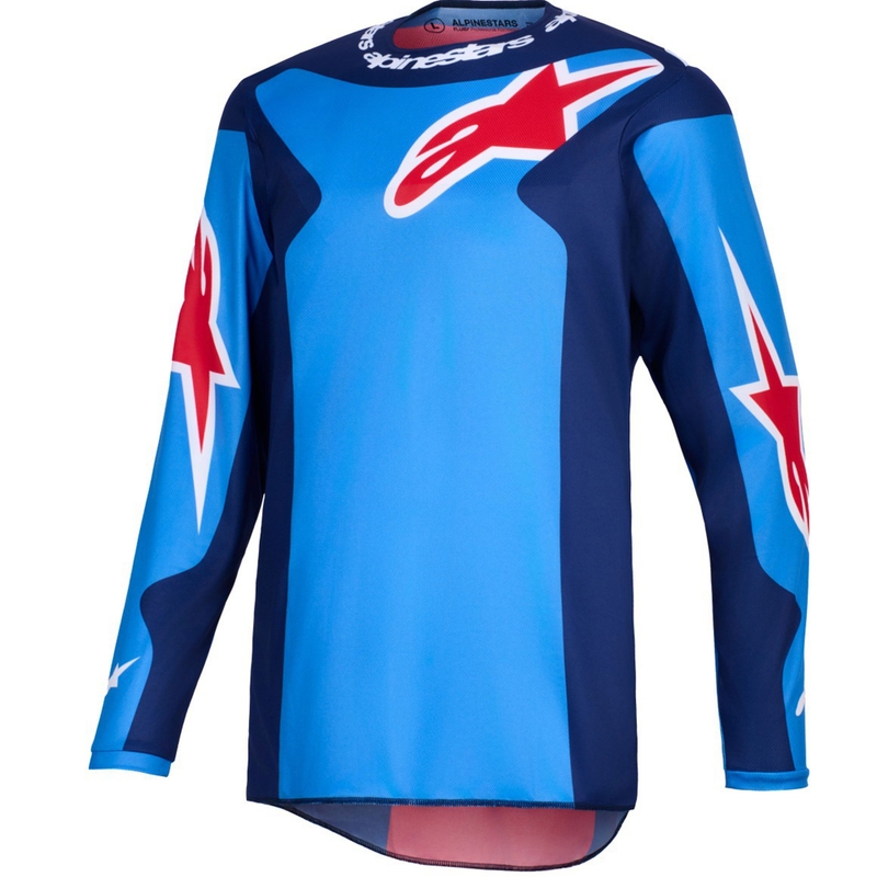 Alpinestars Fluid Grid Motocrosstrikot blau-rot