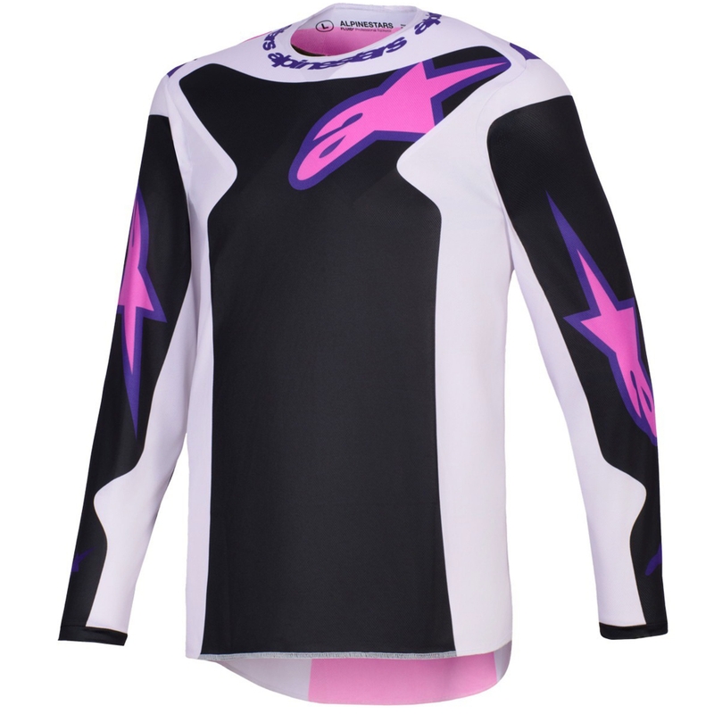 Alpinestars Fluid Grid Motocross-Trikot schwarz-hellgrau-lila