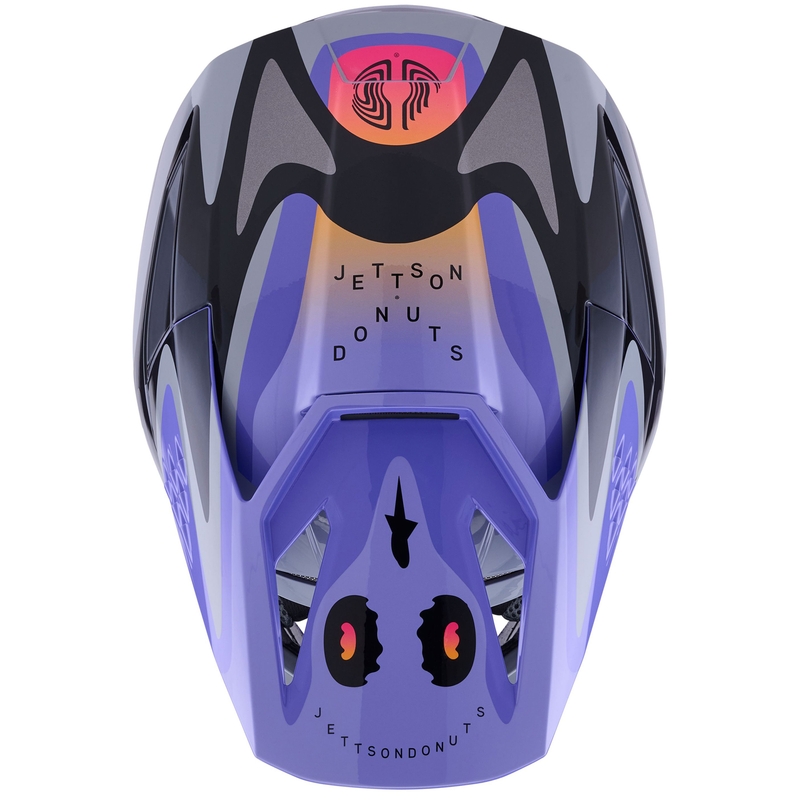 Alpinestars S-M3 JETT LAWRENCE Edition Motocrosshelm grau-lila-schwarz