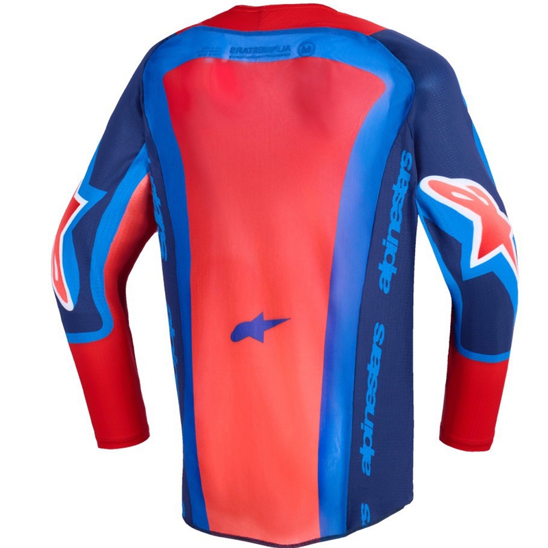 Motocross-Trikot Alpinestars Supertech Vista Youth Kinder Dunkelblau-Koralle-Kobalt