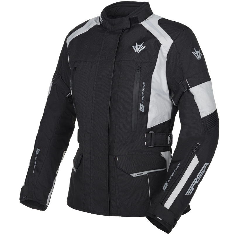Damen Motorradjacke RSA EXO 2 schwarz-grau