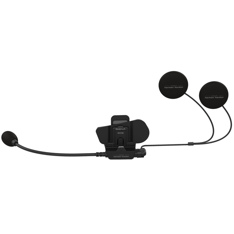 Helmhalterung mit Zubehör für Sena 60S Headset inklusive festem Mikrofon, schwarz