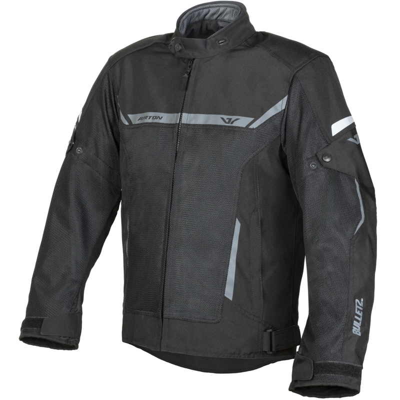Motorradjacke Ayrton Bullet II Flow schwarz-dunkelgrau