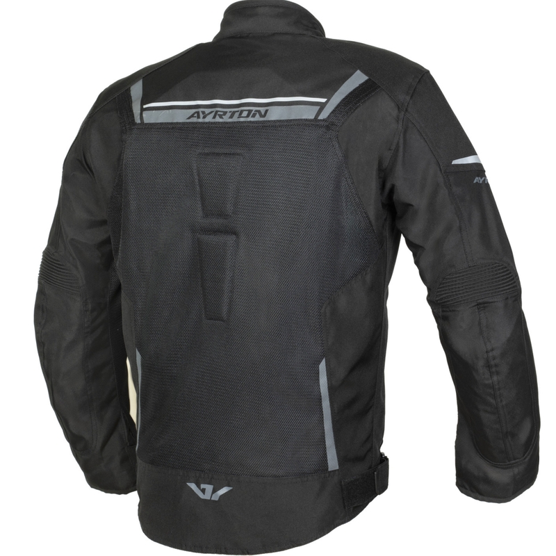 Motorradjacke Ayrton Bullet II Flow schwarz-dunkelgrau