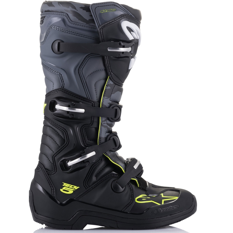 Alpinestars TECH 5 Motorradstiefel schwarz-grau-fluo gelb