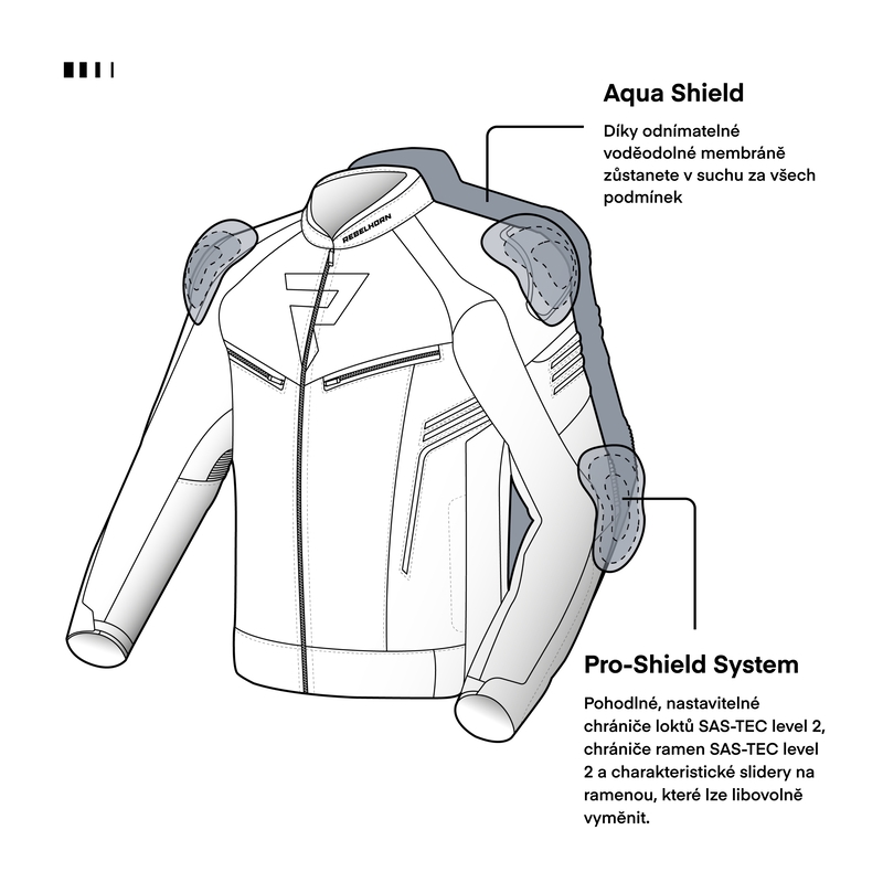 Rebelhorn Vandal Motorradjacke schwarz
