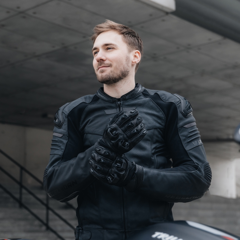 Rebelhorn Vandal Leder Motorradjacke schwarz