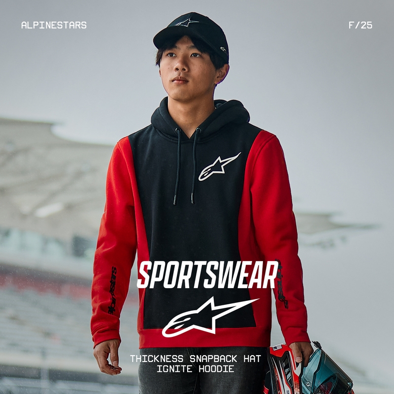 Alpinestars Ignite Hoodie schwarz-rot