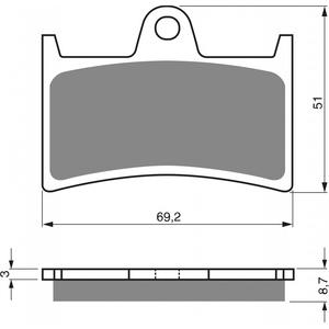 Bremsbeläge GOLDFREN 070 GPR