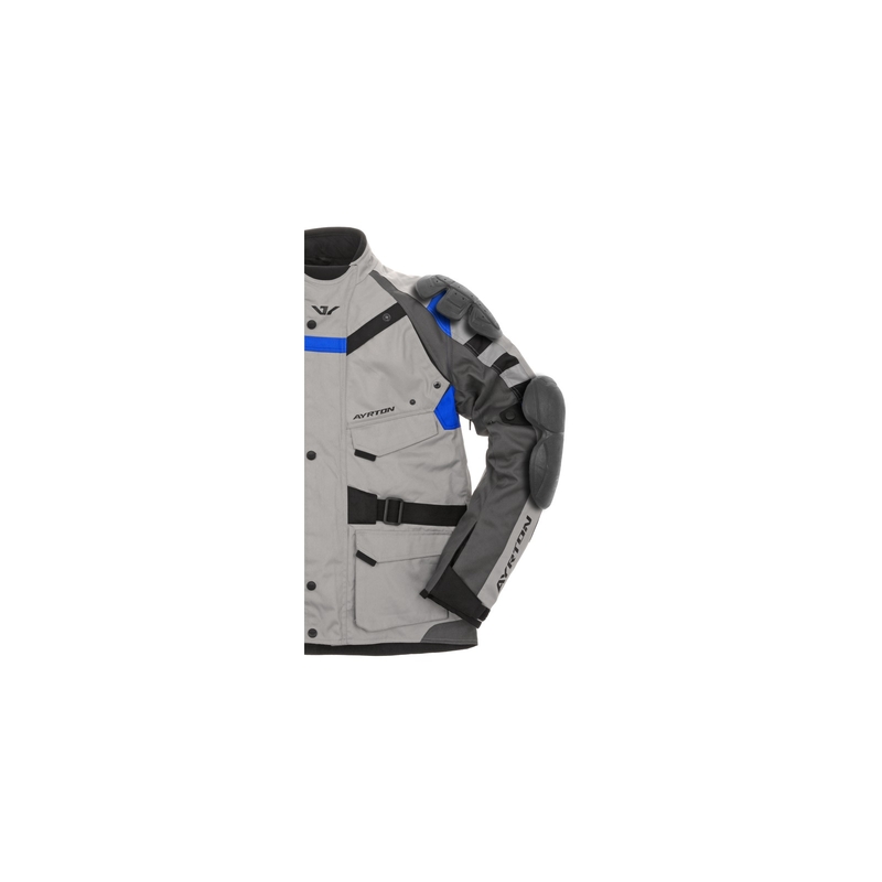 Ayrton Fuel Motorradjacke grau-schwarz-blau