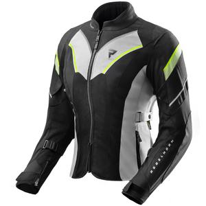 Damen Motorradjacke Rebelhorn Hiflow V schwarz-grau-fluogelb
