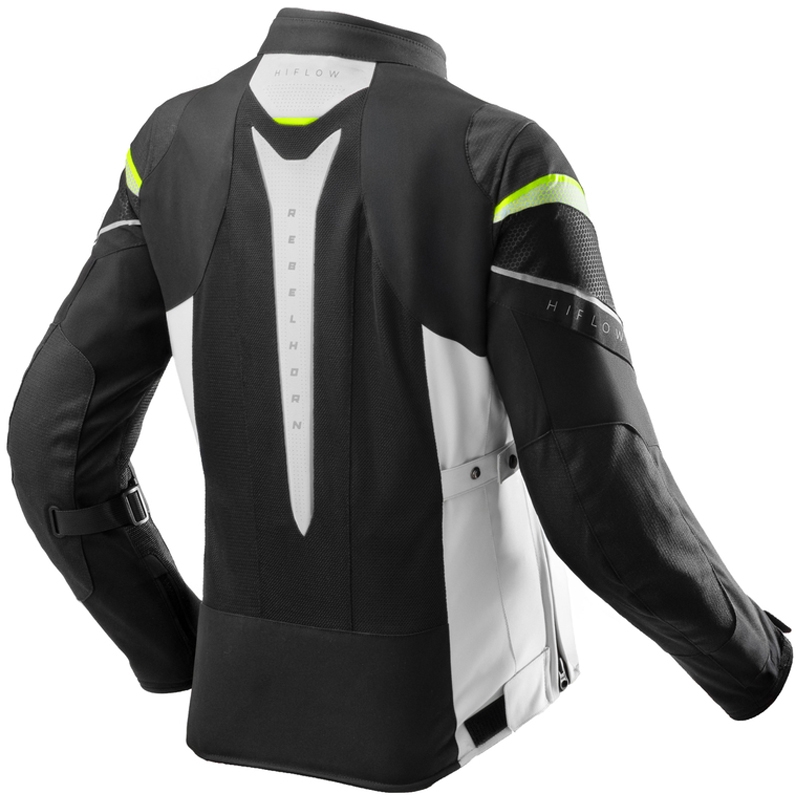 Damen Motorradjacke Rebelhorn Hiflow V schwarz-grau-fluogelb