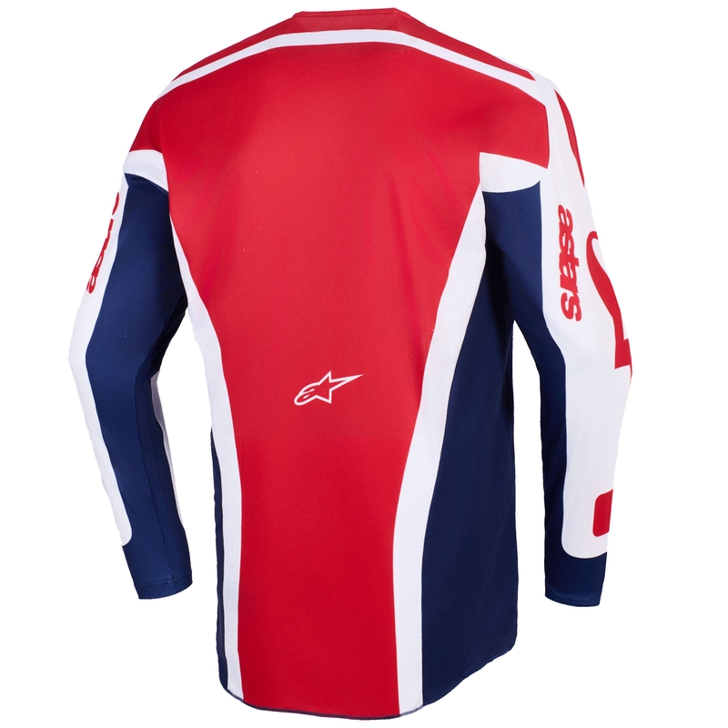 Alpinestars Racer Riway Motocross Trikot weiß-blau-rot