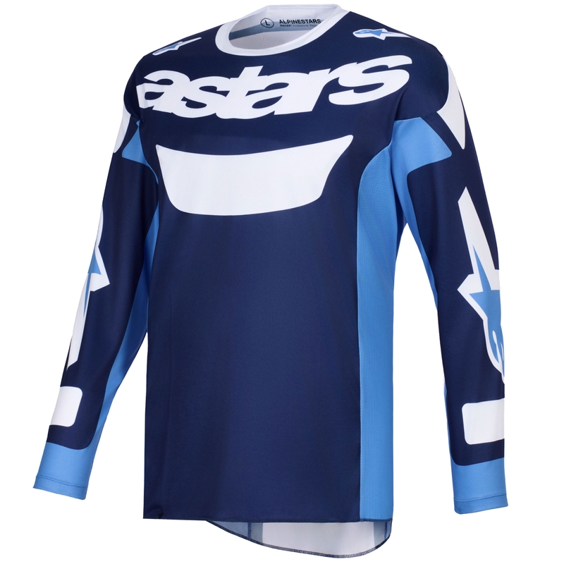 Alpinestars Racer Riway Motocross Trikot blau-hellblau-weiß