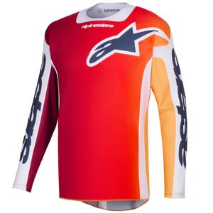 Alpinestars Racer Portl Motocross-Trikot rot-orange-hellgrau