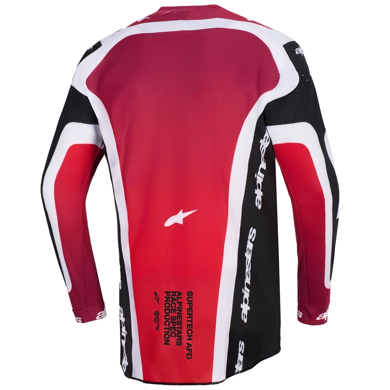 Alpinestars Supertech Pro AFD Vista Motocrosstrikot schwarz-rot-weiß