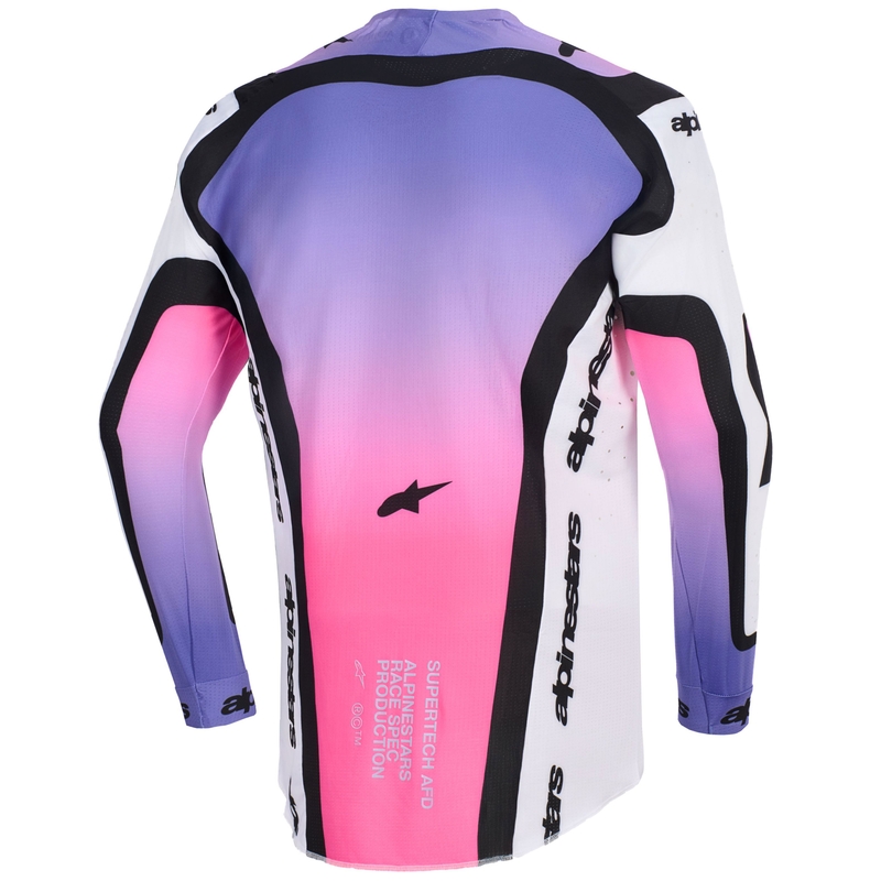 Alpinestars Supertech Pro AFD Vista Motocross-Trikot weiß-lila-schwarz