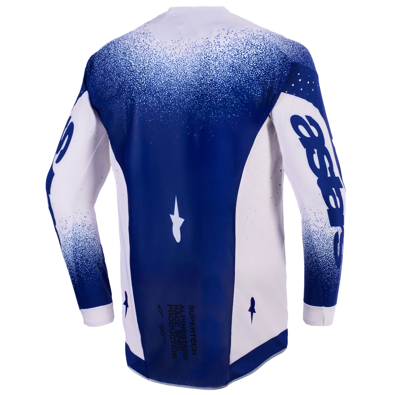 Alpinestars Supertech Scenz Motocross-Trikot hellgrau-dunkelblau