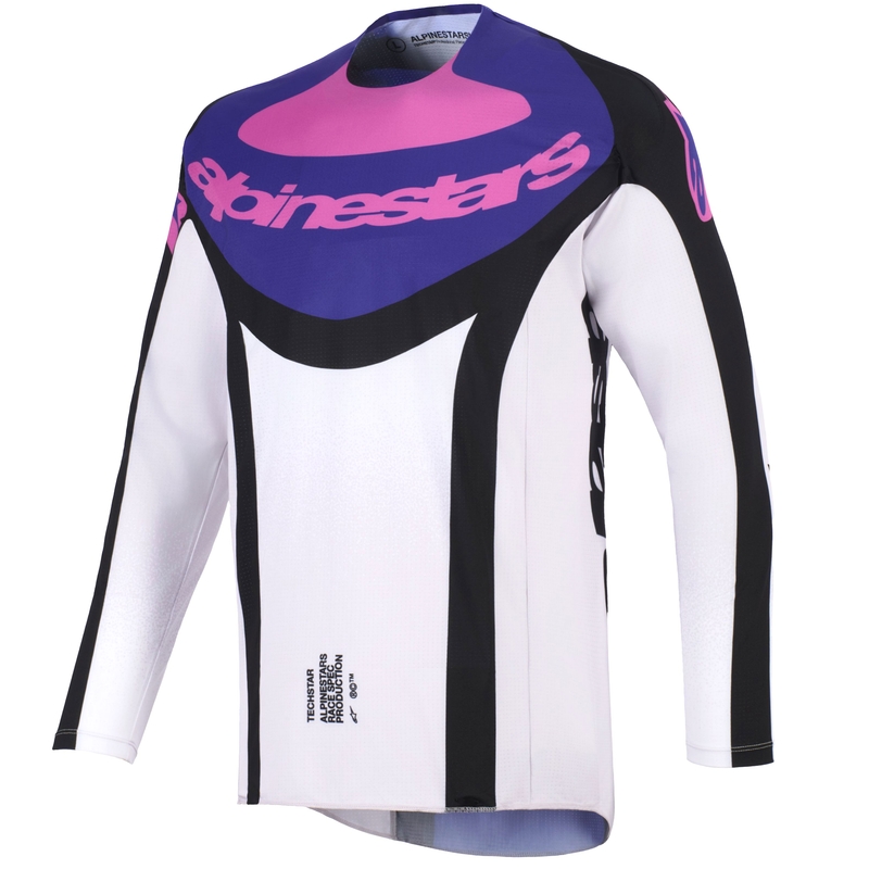Alpinestars Techstar Knif Motocross-Trikot schwarz-hellgrau-lila