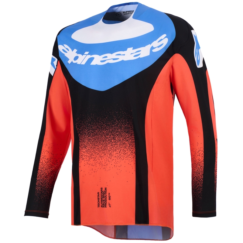Alpinestars Techstar Knif Motocross Trikot orange-schwarz-blau