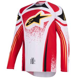 Alpinestars Techstar Nomur Motocross Trikot hellgrau-rot-schwarz-gelb